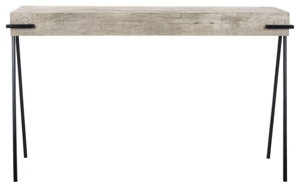 Ned Rectangle Console Table Light Grey/ Black - Industrial - Console ... regarding Eli Rectangle Console Table, Light Grey/Black