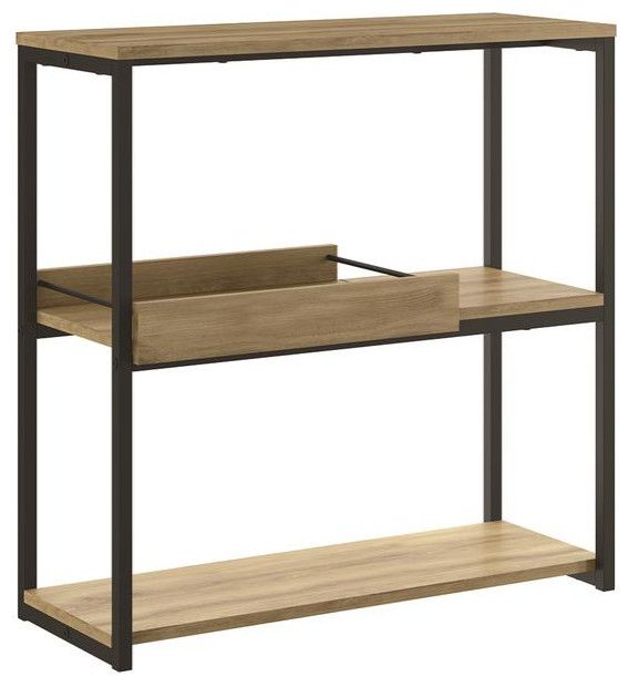 Noa Console Table In Oak Laminate With Storage. - Contemporary ... pertaining to Beyond the Entryway How to Use Your Noa Oak Laminate Console Table Anywhere