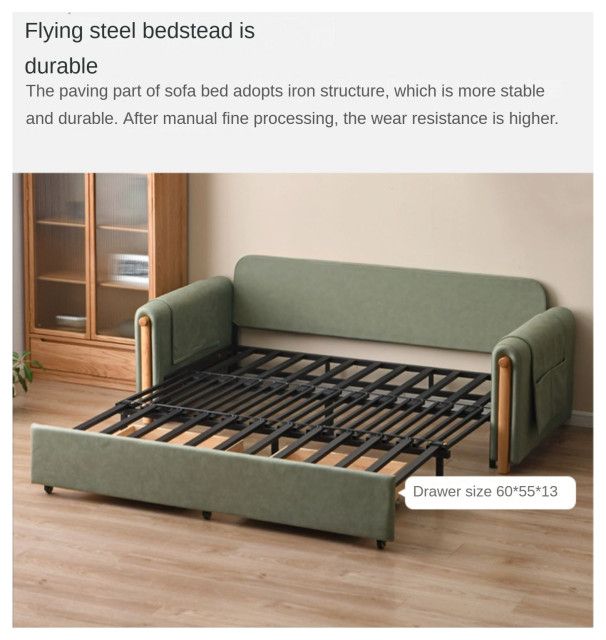 North American Fabric Sleeper Sofa With Storage - Contemporary ... within North American Fabric Sleeper Sofa With Storage, Green. Sofa Bed 54X34X40"