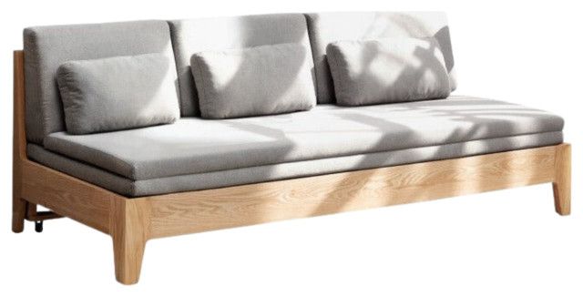 North American Oak Solid Wood Sleeper Sofa - Transitional - Sleeper ... inside Maximizing Space with MultiFunctional Sofa Beds Made from Premium Oak Wood
