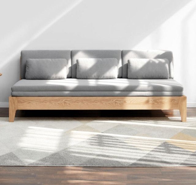 North American Oak Solid Wood Sleeper Sofa - Transitional - Sleeper ... pertaining to The art of selecting the right storage sofa bed for small spaces
