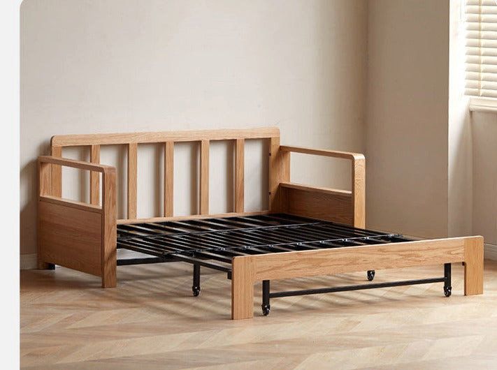 North American Oak Solid Wood Sofa Bed Modern Multifunctional ... pertaining to The Art of Crafting Quality Solid Wood Furniture in North America