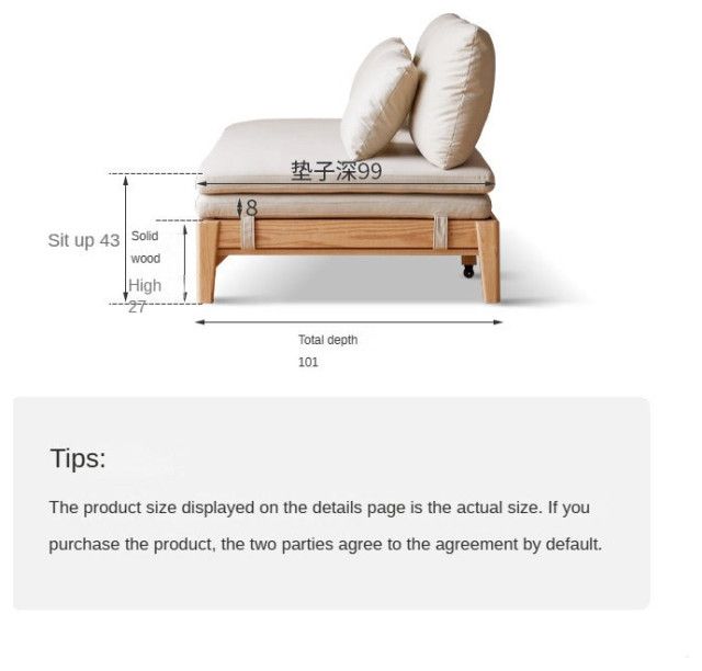 North American Oak Solid Wood Sofa Bed - Transitional - Sleeper Sofas ... for North American Oak Solid Wood Sofa Bed Modern Multifunctional, Walnut Smoke Chestnut Brown 1.58M Sofa Bed 62.2X32.6-77.5X34"