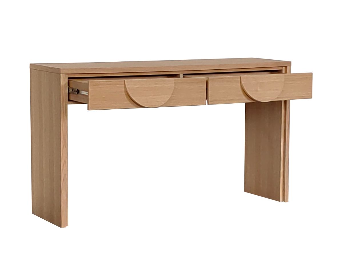 Nova Console Table Oak | Onesto Home for Choosing the right Noa console table with storage in birch laminate