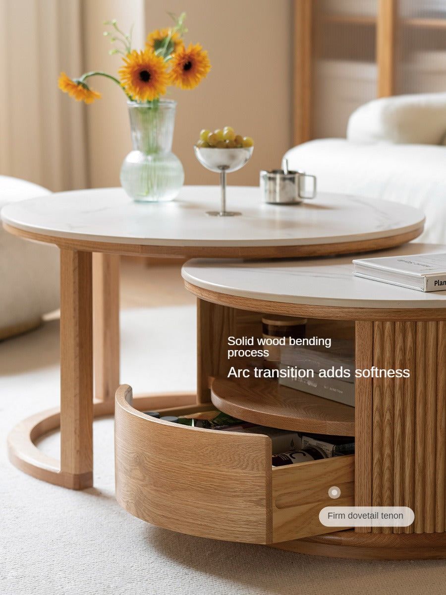 Oak Solid Wood Rock Plate Coffee Table intended for Choosing the Perfect Walnut-Colored Oak Rock Plate Coffee Table for Your Space