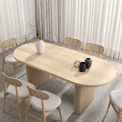 Oakard Japandi 63"-79" Oval Extendable Dining Table With Butterfly Leaf ... within How to Choose the Right Outdoor Dining Set for Your Garden Space