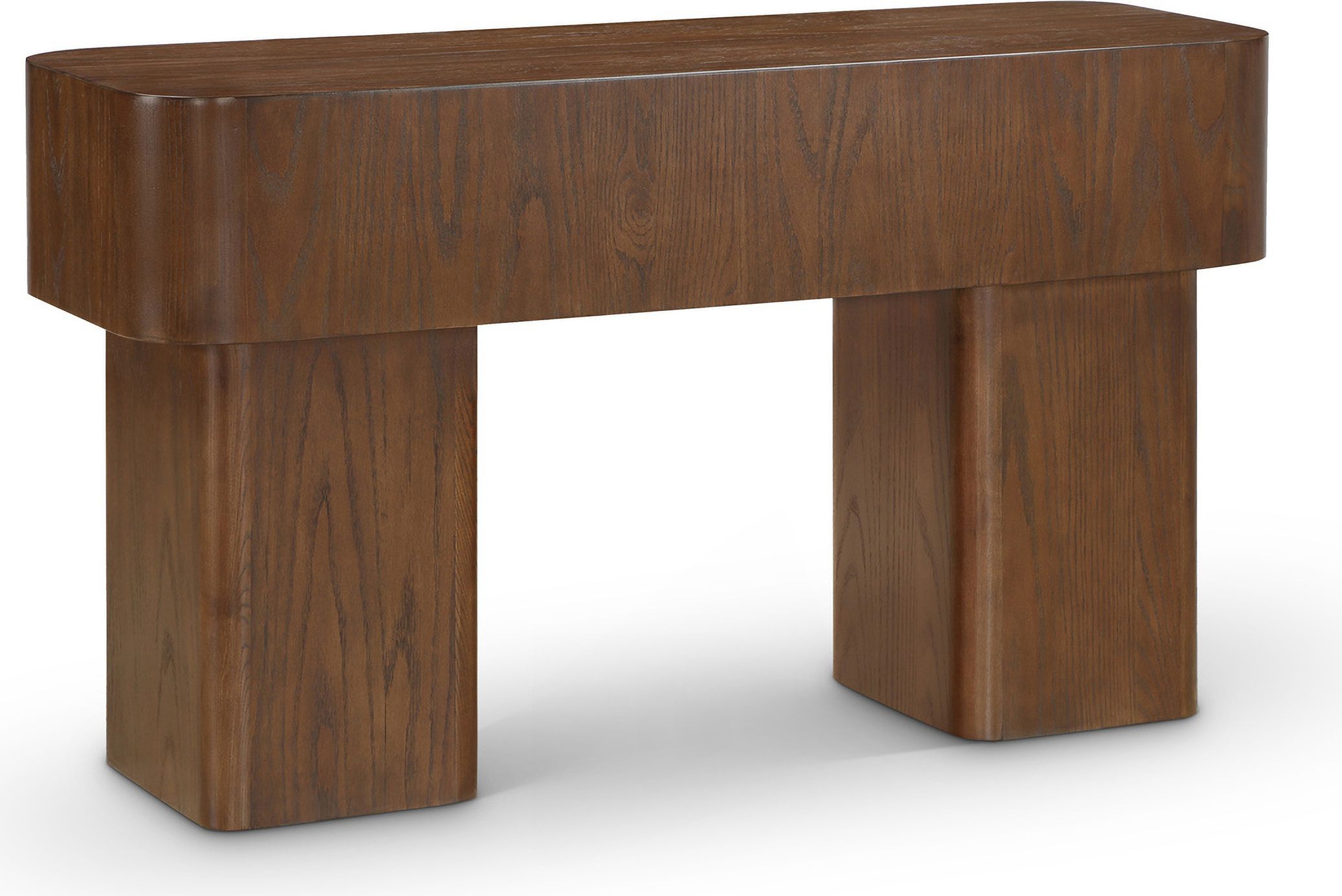 Oakmont Console Table In Brown By Meridian | 1Stopbedrooms intended for Understanding the Artisan Craftsmanship Behind Oakmont Veneer Coffee Tables