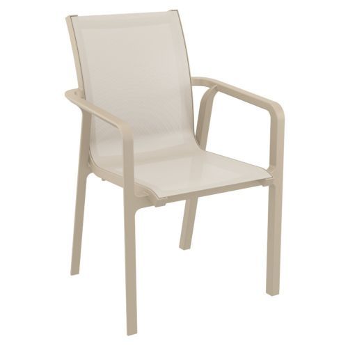 Pacific Sling Arm Chair Taupe Frame Taupe Sling Isp023-Dvr-Dvr | Cozydays regarding From Backyard to Oasis The Pacific 11-Piece Dining Set Transformation