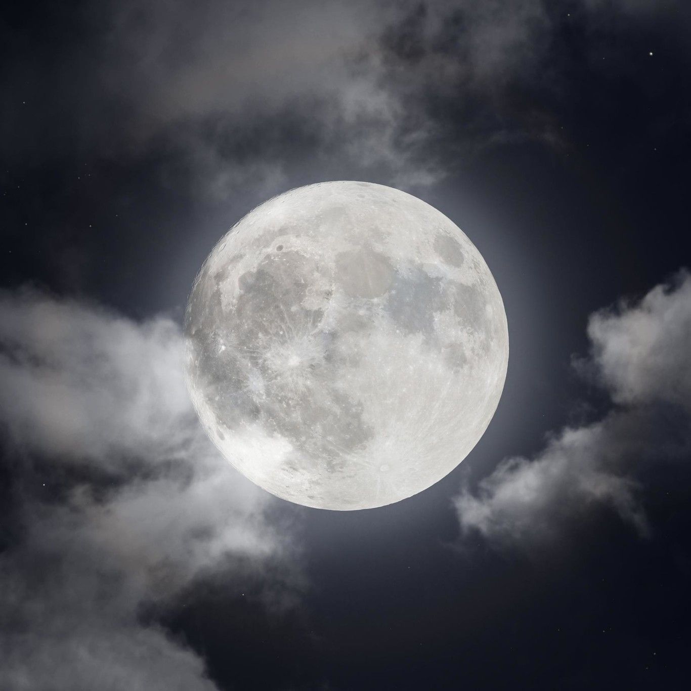 Para Crear Esta Maravillosa Imagen De 110 Megapíxeles De La Luna Llena ... pertaining to Luna, Dark Blue