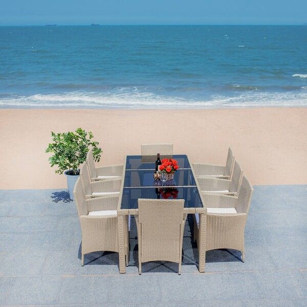 Pat7704B-4Bx Outdoor Dining Sets - Furniture By Safavieh with regard to Creating Warmth in Your Home with Safavieh Hailee Grey Brown White Dining Set
