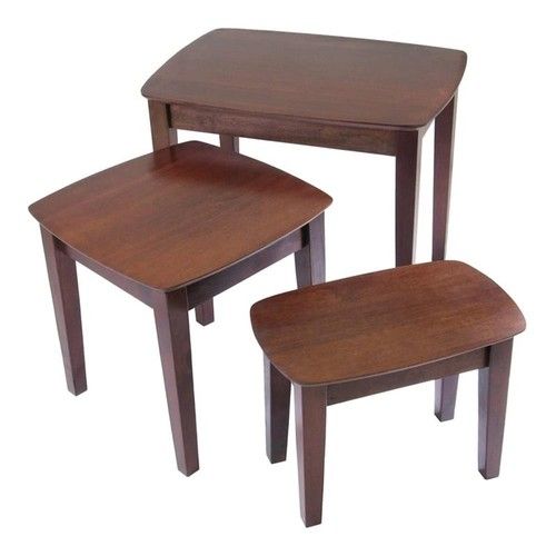 Pemberly Row 3-Piece Rectangular Top Solid Wood Nesting Tables In ... throughout How Pemberly Row Nesting Tables Elevate Room Design