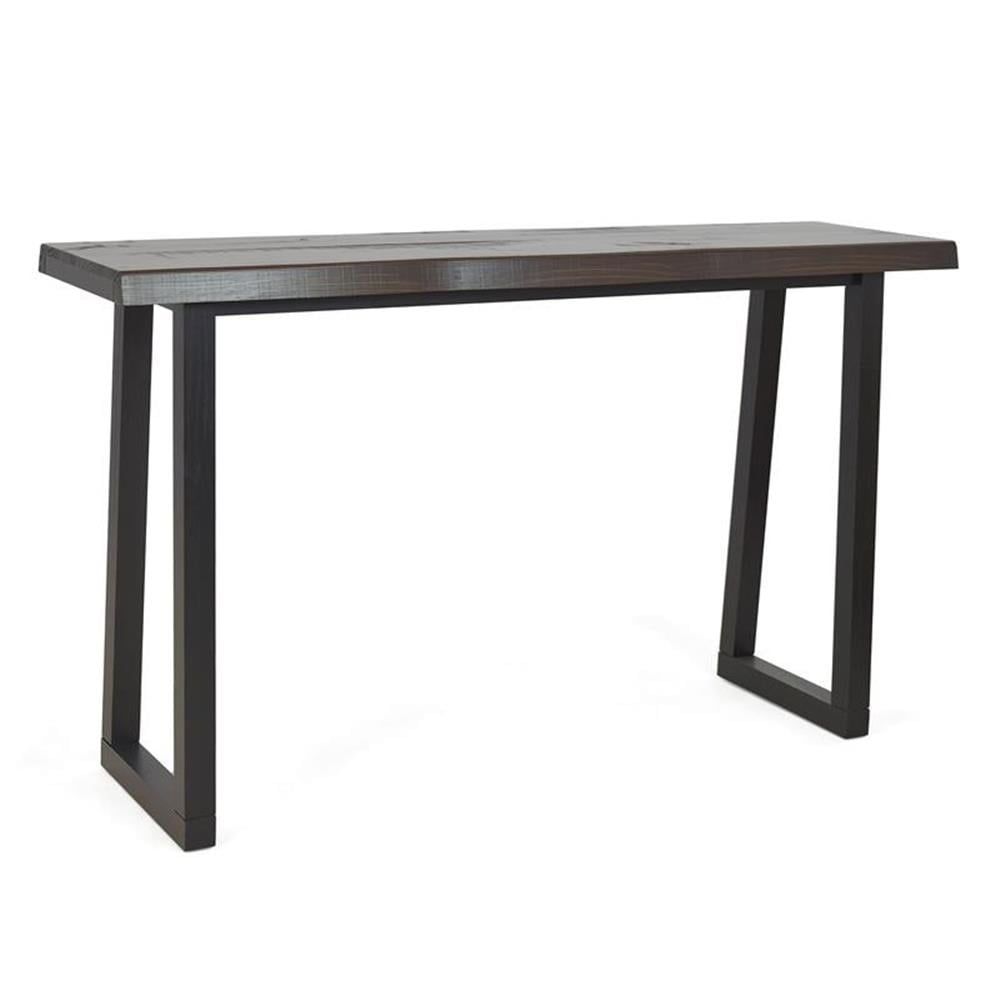 Pemberly Row Rustic Cherry And Ebony Solid Wood Console Counter Height ... regarding Pemberly Row Rectangular Transitional Solid Wood Console Table In Dark Espresso