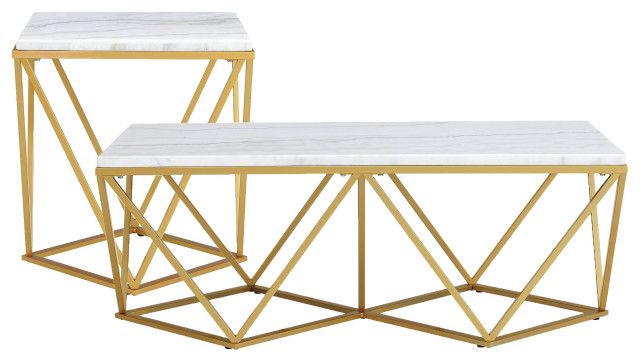 Picket House Furnishings Conner 2 Piece Occasional Table Set In Gold ... with regard to Picket House Furnishings Rio Occasional 2-Piece Set