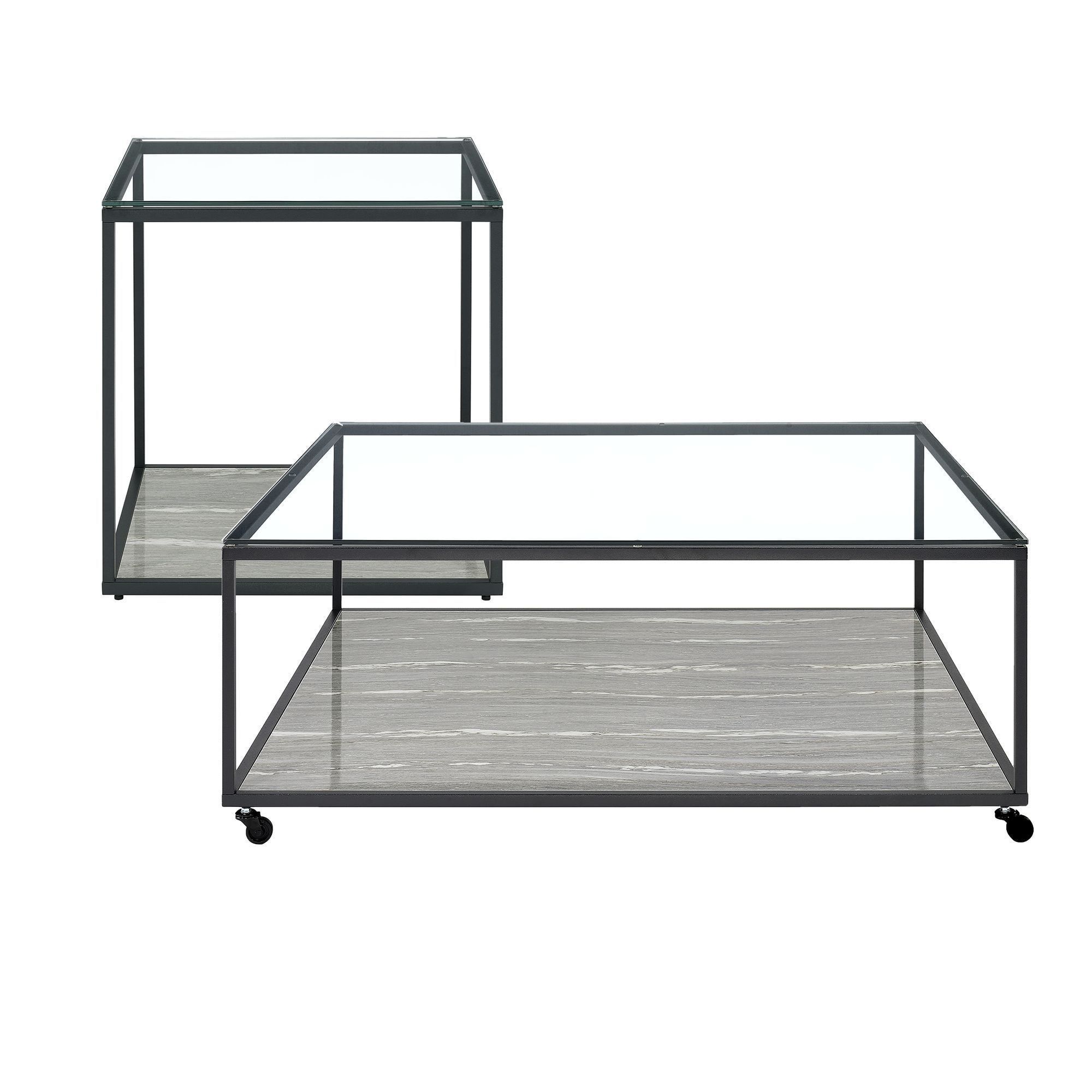 Picket House Furnishings Finney 2Pc Occasional Table Set In Grey ... for Picket House Furnishings Rio Occasional 2-Piece Set