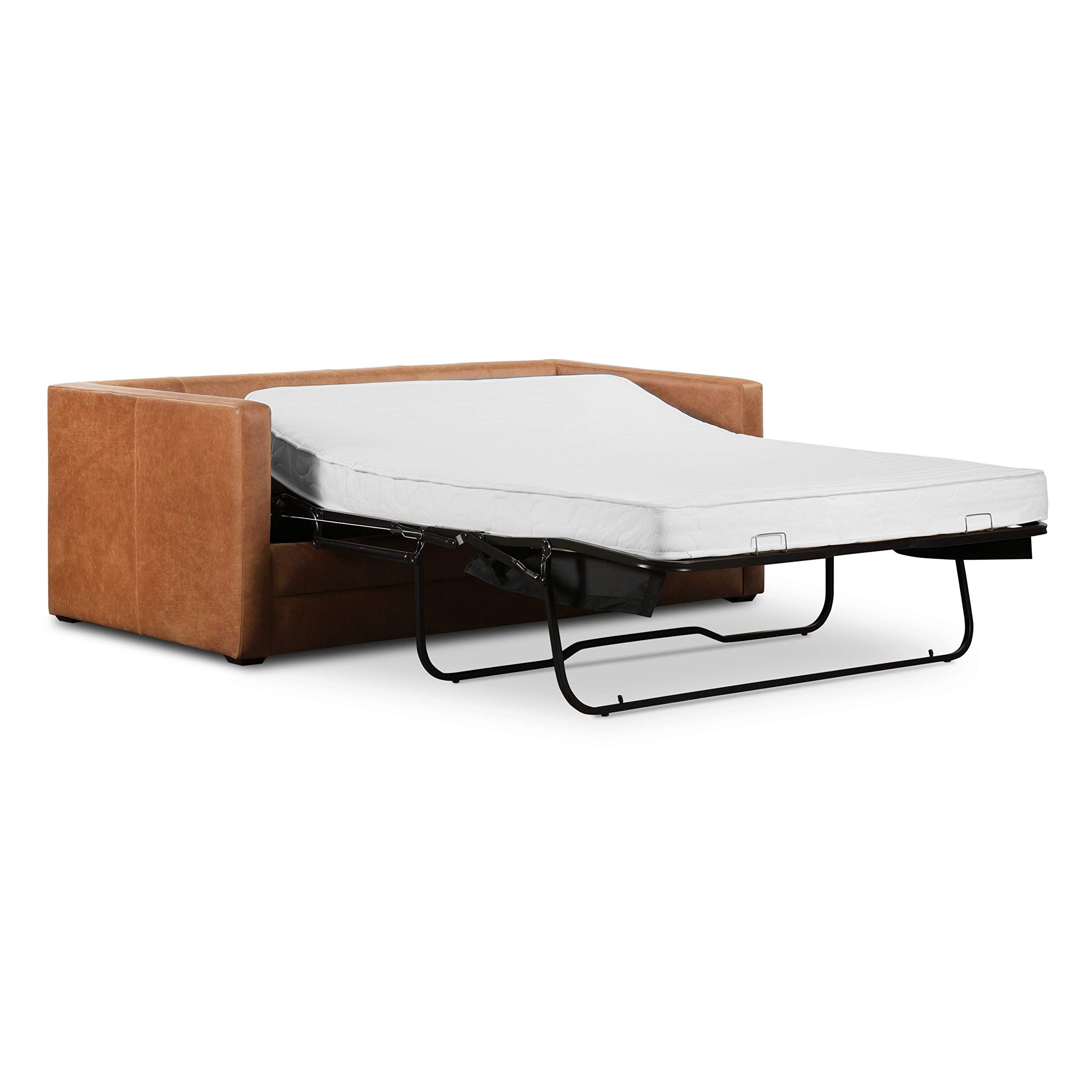 Poly & Bark Napa 82" Pull-Out Convertible Sleeper Sofa In Full-Grain ... in Comfort and Functionality in Modern Living Spaces