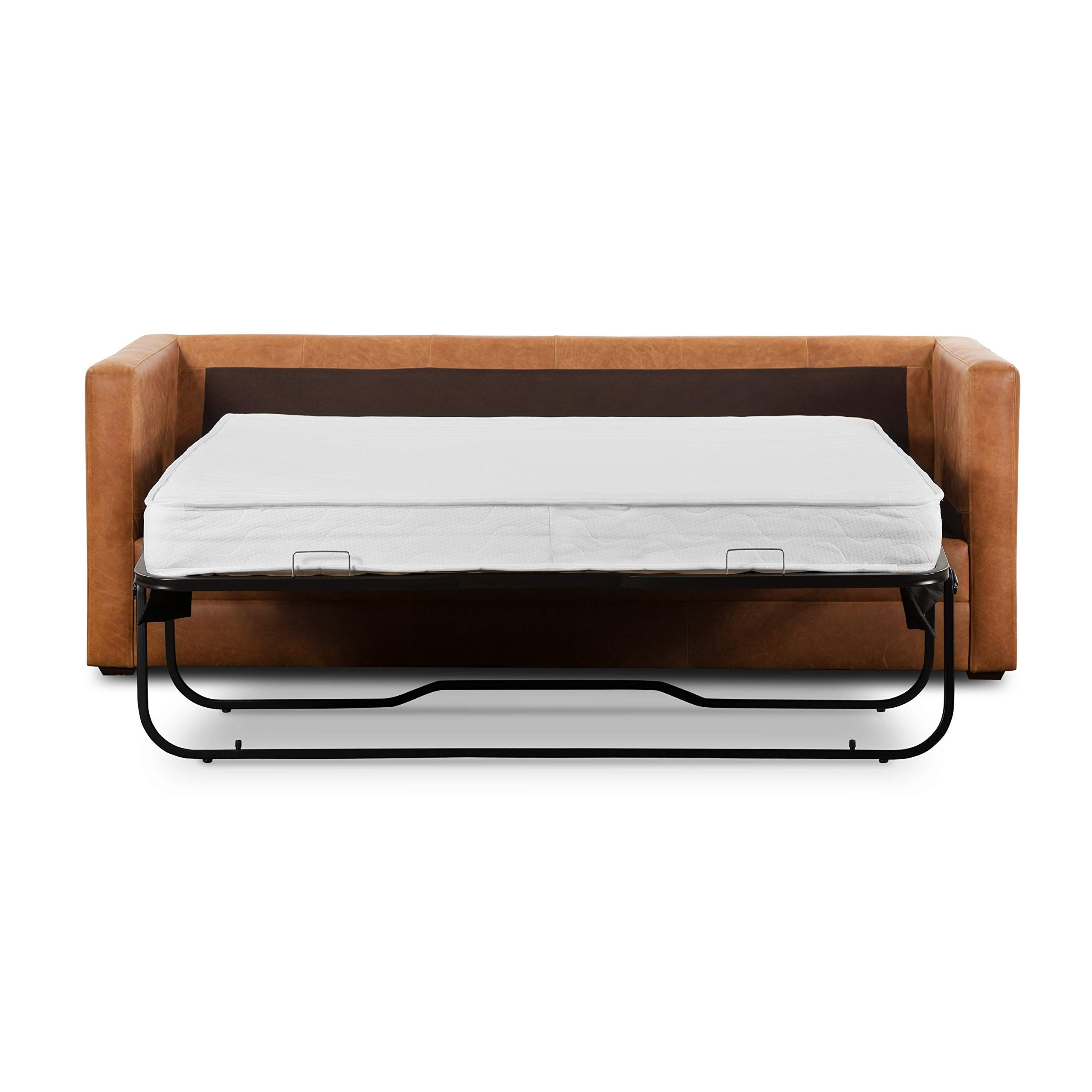 Poly & Bark Napa 82" Pull-Out Convertible Sleeper Sofa In Full-Grain ... within Poly And Bark Sorrento Leather Pull-Out Convertible Sleeper Sofa In Cognac Tan