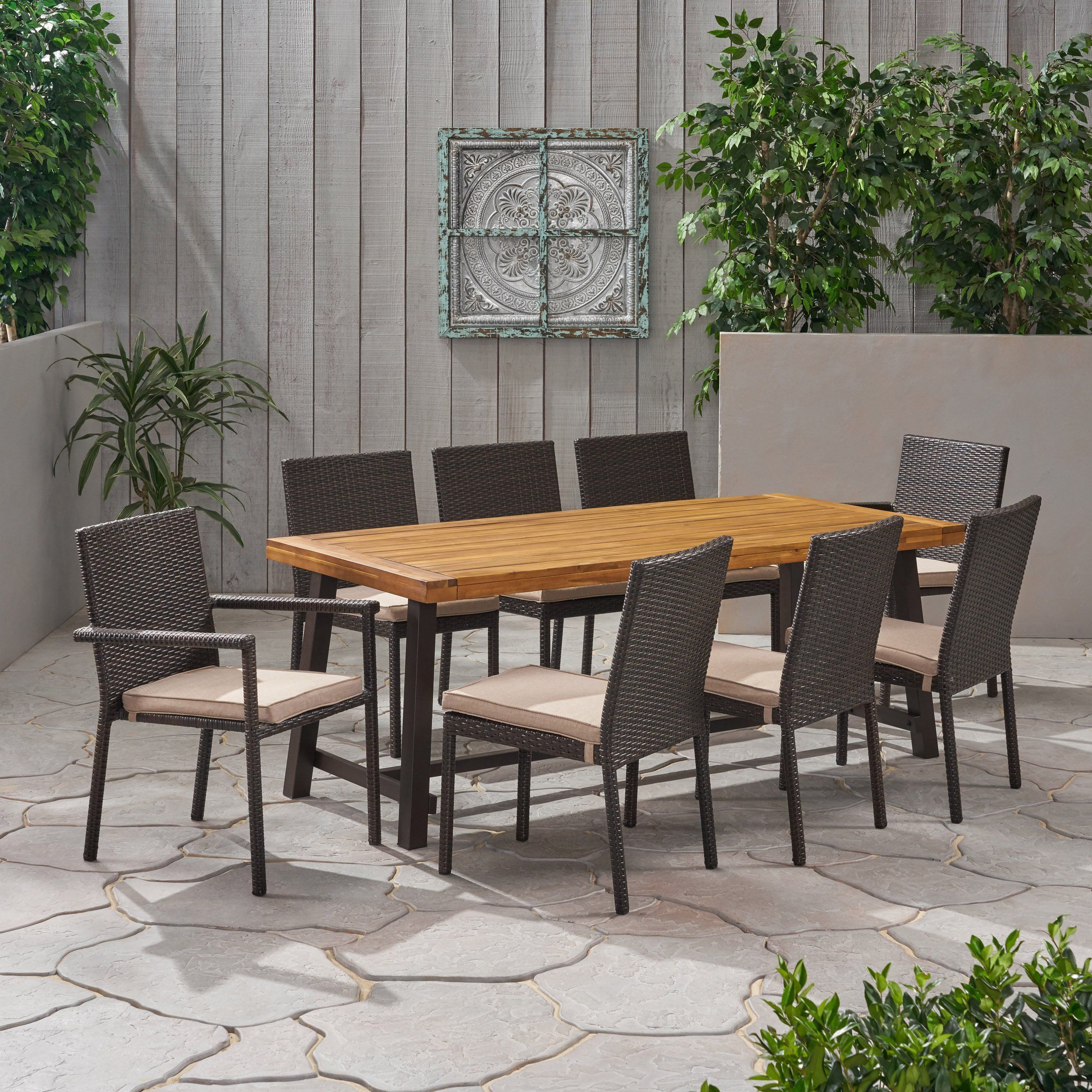 Princess Outdoor Wood And Wicker 8 Seater Dining Set | Outdoor Dining ... inside Caring for Your Kimberley Outdoor Wood and Wicker Dining Set