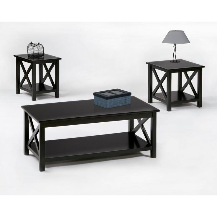 Progressive Furniture Seascape I 3-Piece Textured Black Rectangle Wood ... for Understanding the Design Philosophy Behind Modern Coffee Table Collections