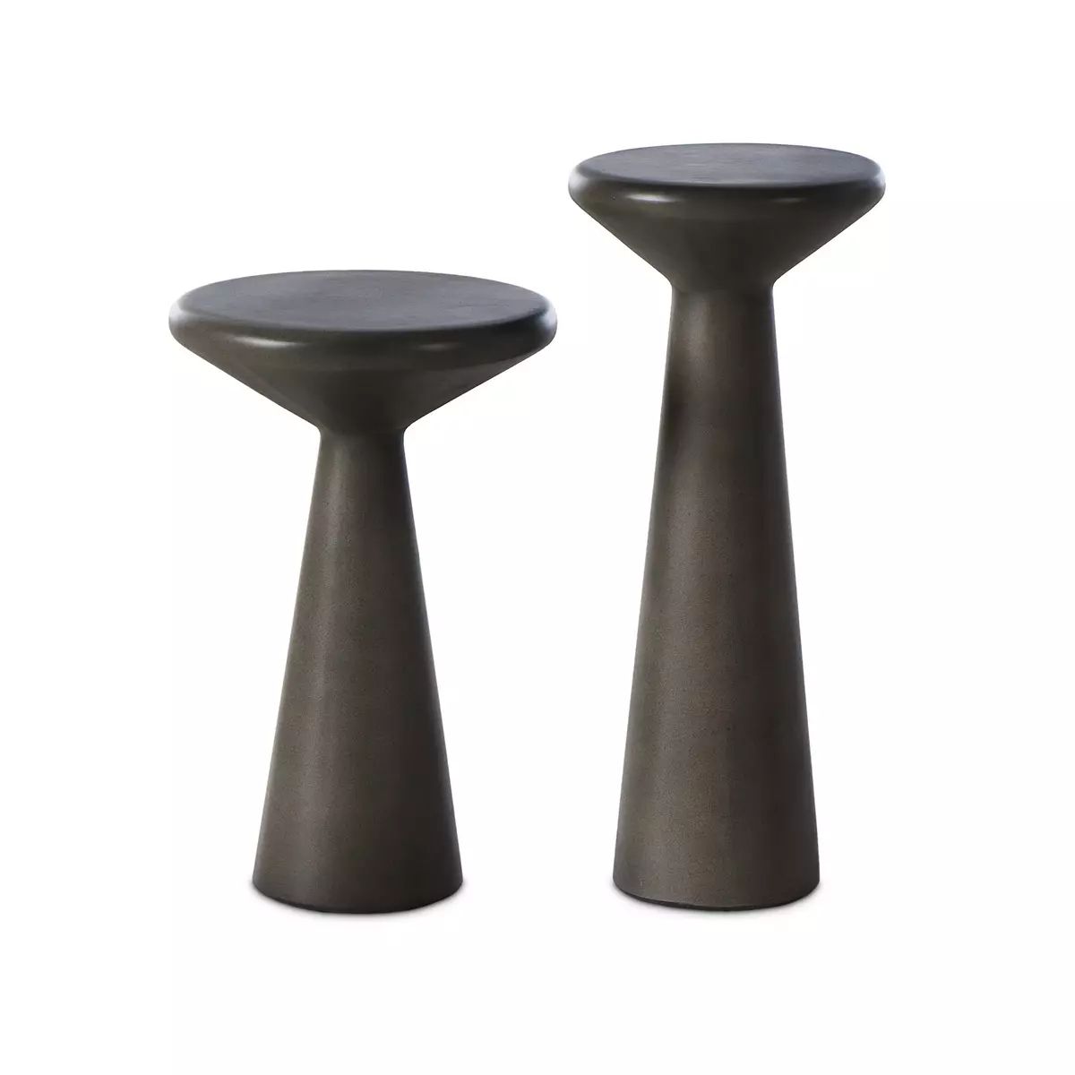 Ravine Concrete Accent Tables, Set Of 2 Dark Grey Four Hands with regard to Ravine Concrete Accent Tables, Set Of 2