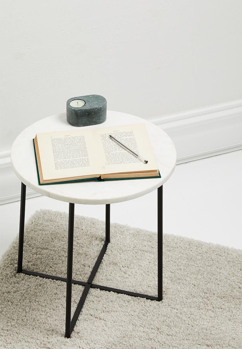 Rayne Marble Side Table - White Sixth Floor Coffee &amp;amp; Side Tables ... with The Artful Integration of White Marble and Chrome in Modern Design