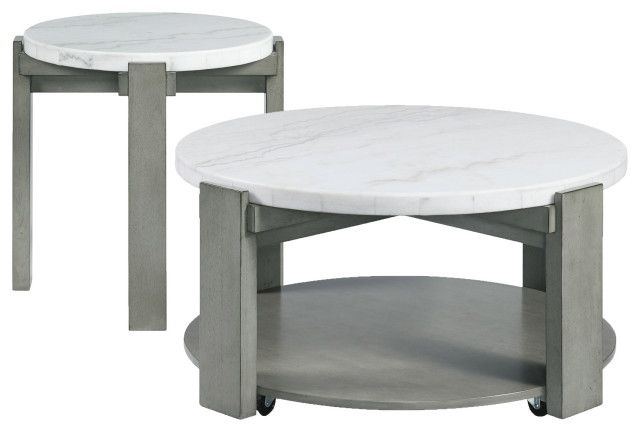 Rosamel 2-Piece Occasional Table Set, Coffee Table And End Table ... regarding Rosamel 2-Piece Occasional Table Set, Coffee Table And End Table