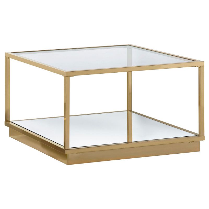 Rosdorf Park 2-Piece Square Occasional Coffee & Cocktail Tables | Wayfair inside Coaster Renee 2-Piece Square Glass Top Occasional Set In Gold