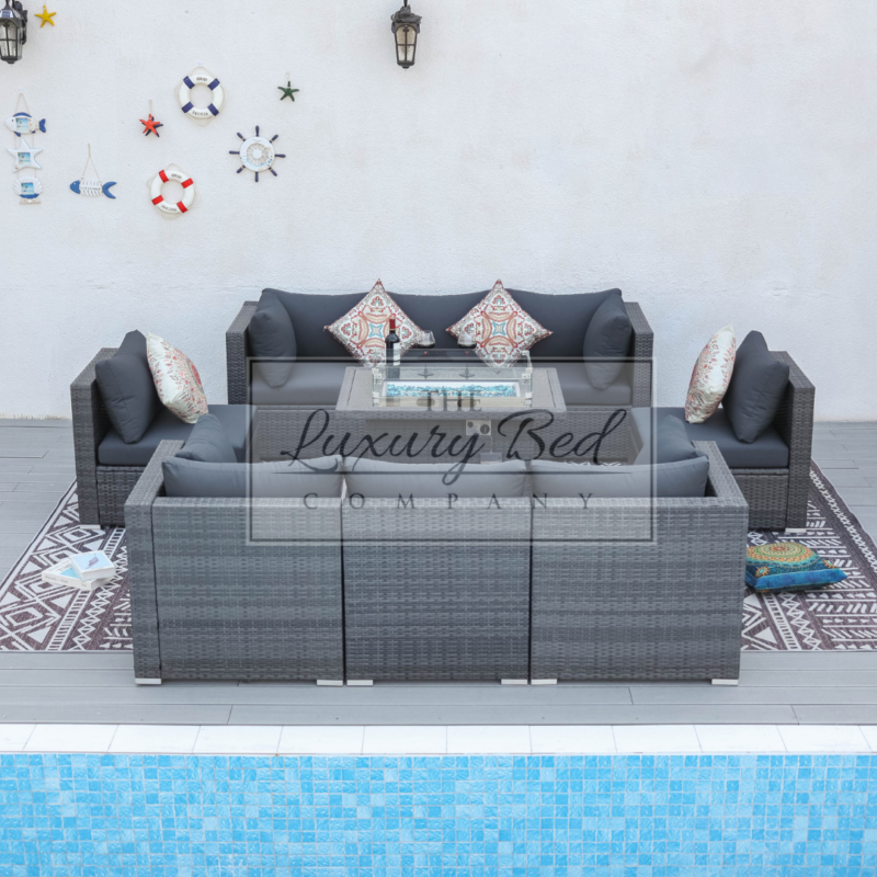 Roselyn 8 Seater Set With Fire Pit – Tlbc-Uk throughout The Hidden Benefits of Investing in Quality Sofa Bed Furniture