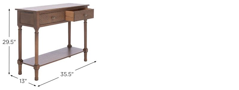 Rosemary 2 Drawer Console Table | Raymour & Flanigan in Rosemary 2 Drawer Console, Amh5705B