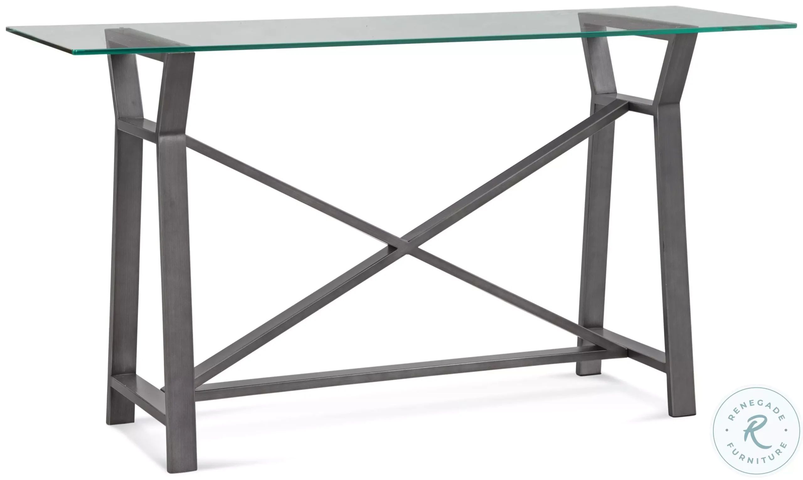 Ross Pewter Glass Top Rectangular Console Table From Home Gallery ... pertaining to Design Inspiration Integrating a Ross Console in Hand-Brushed Pewter into Your Home