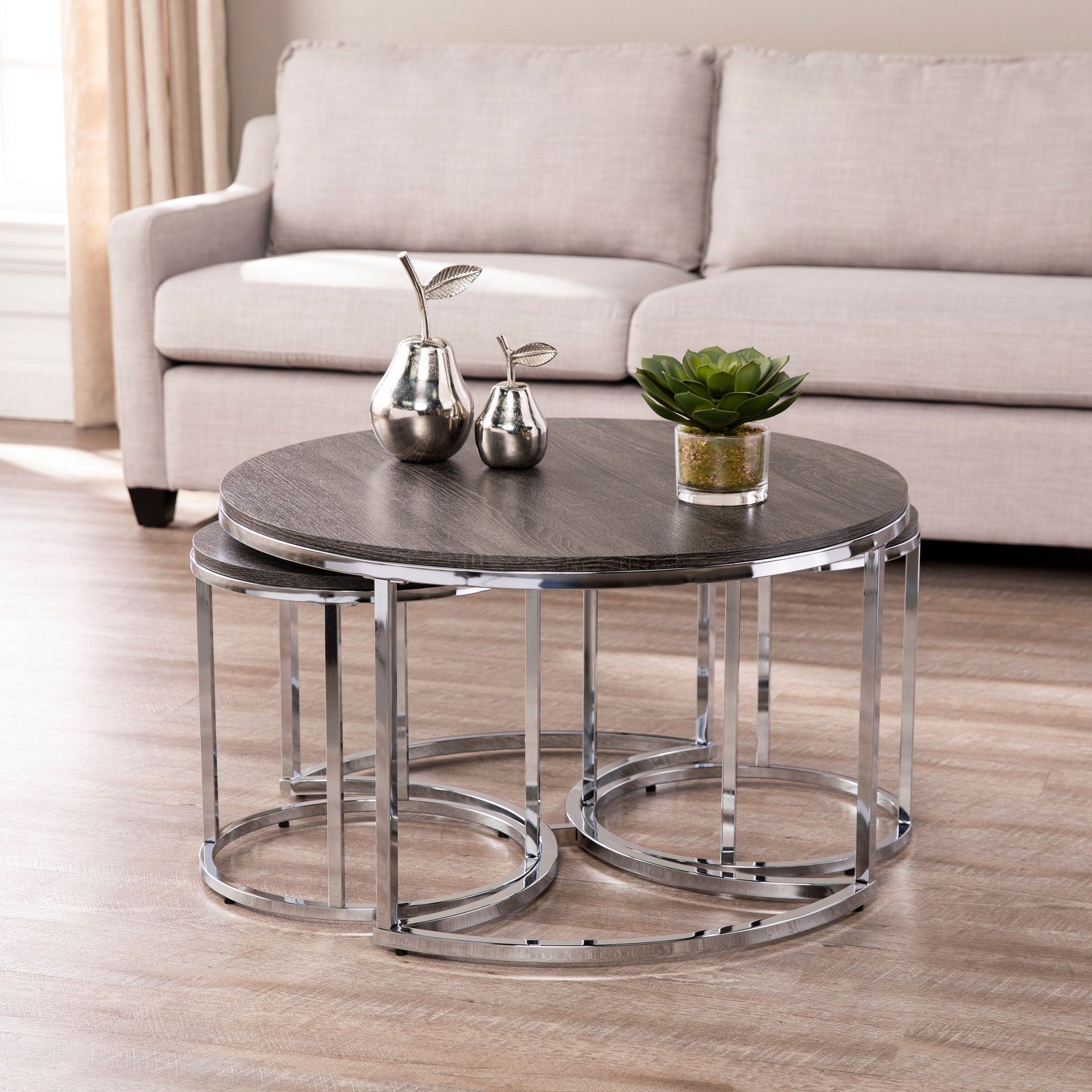 Round Nesting Tables - Stylish And Versatile Furniture - Table Round Ideas intended for Lacey 24 In. W Round Wood Set Of 2 Nesting Tables