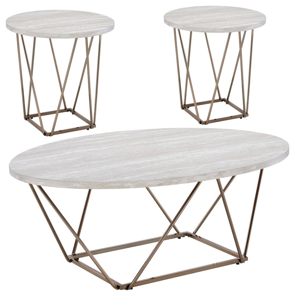 Rowyn 3Pk Occasional Table Set - Contemporary - Coffee Table Sets - By ... inside Understanding the Versatility of Rowyn 3PK Occasional Table Set in Modern Home Design