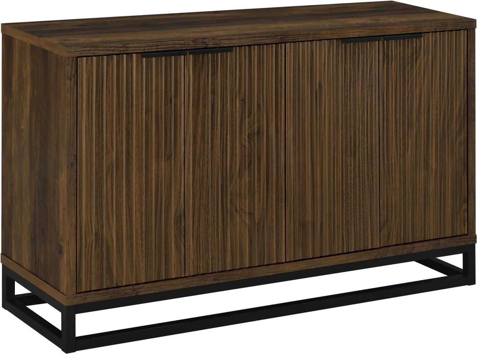 Ryatt 4-Door Engineered Wood Accent Cabinet Dark Pine By Coaster ... throughout A Closer Look at the Elouise 4-door Engineered Wood Cabinet