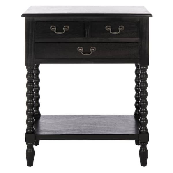 Safavieh Athena 3-Drawer Black Wood Console Table Cns5703B - The Home Depot with Exploring the Craftsmanship of the Safavieh Penelope Console Table