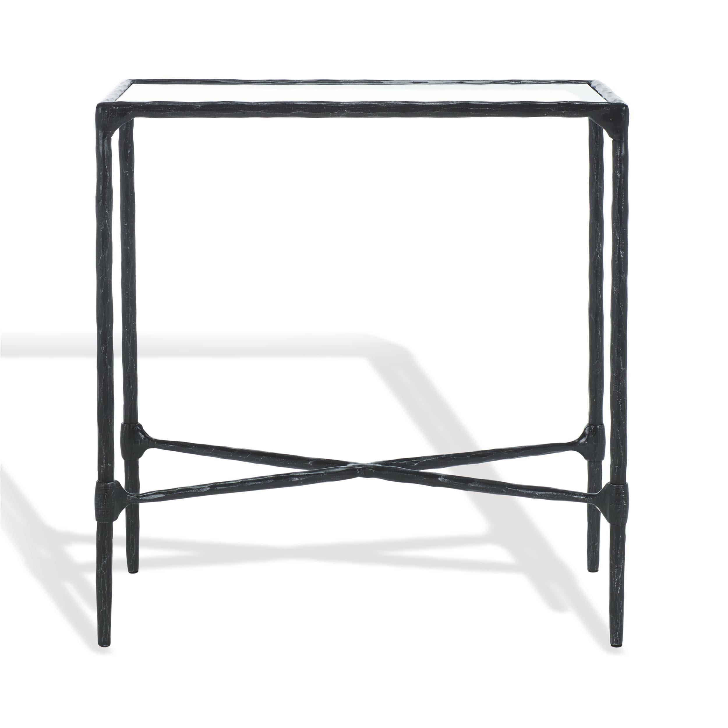 Safavieh Isabellina Iron And Glass Accent Table In Black / Clear ... with regard to Creating Visual Balance Through Strategic Placement of Console Tables