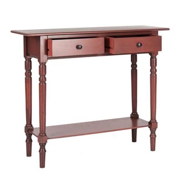 Safavieh Rosemary 2-Drawer Red Pine Wood Rectangular Console Table ... with Understanding the Rosemary 2 Drawer Console Amh5705B Its Design and Functionality