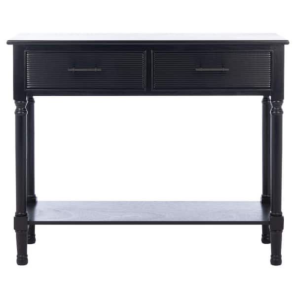 Safavieh Ryder 13 In. Black Rectangle Wood Console Table With Drawer ... with Safavieh Couture Penelope Wood Console Table, Black