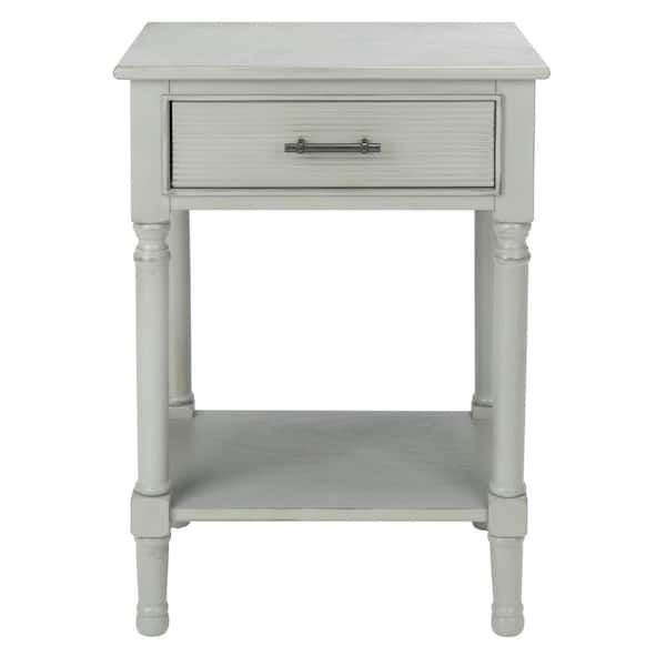 Safavieh Ryder 19 In. Distressed Gray Rectangle Wood Storage End Table ... within Styling Your Space with the Ryder Console Table in Distressed Gray