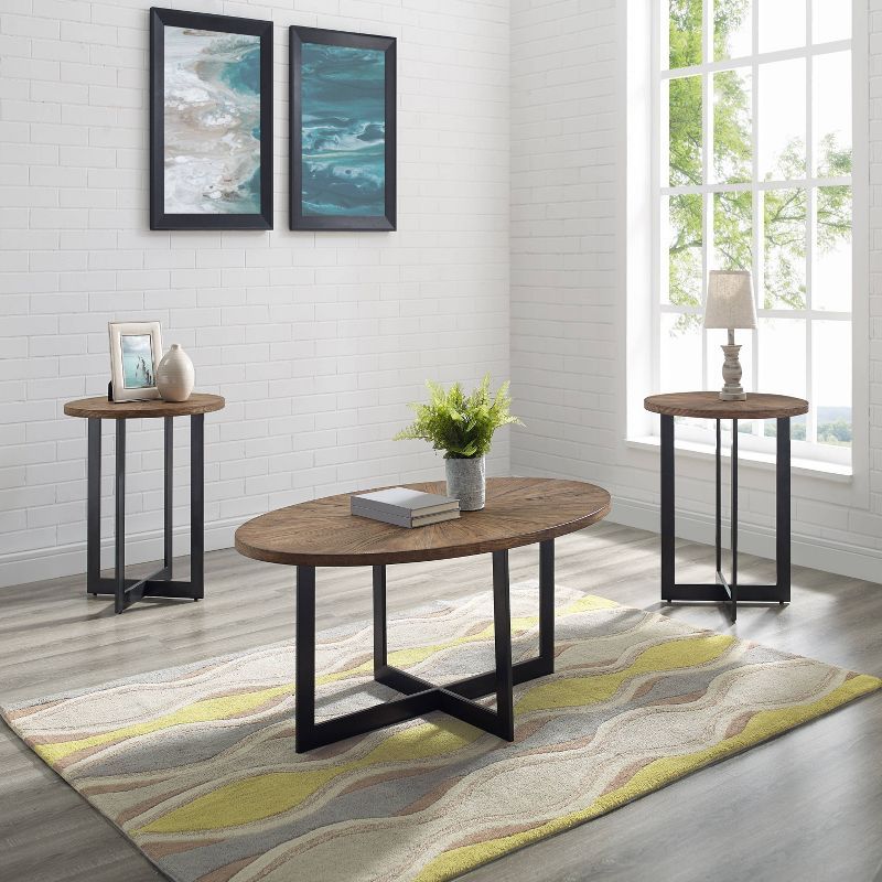 Save $341 • 3Pk Colton Occasional Accent Table Set Light Brown - Steve ... with regard to Rowyn 3Pk Occasional Table Set