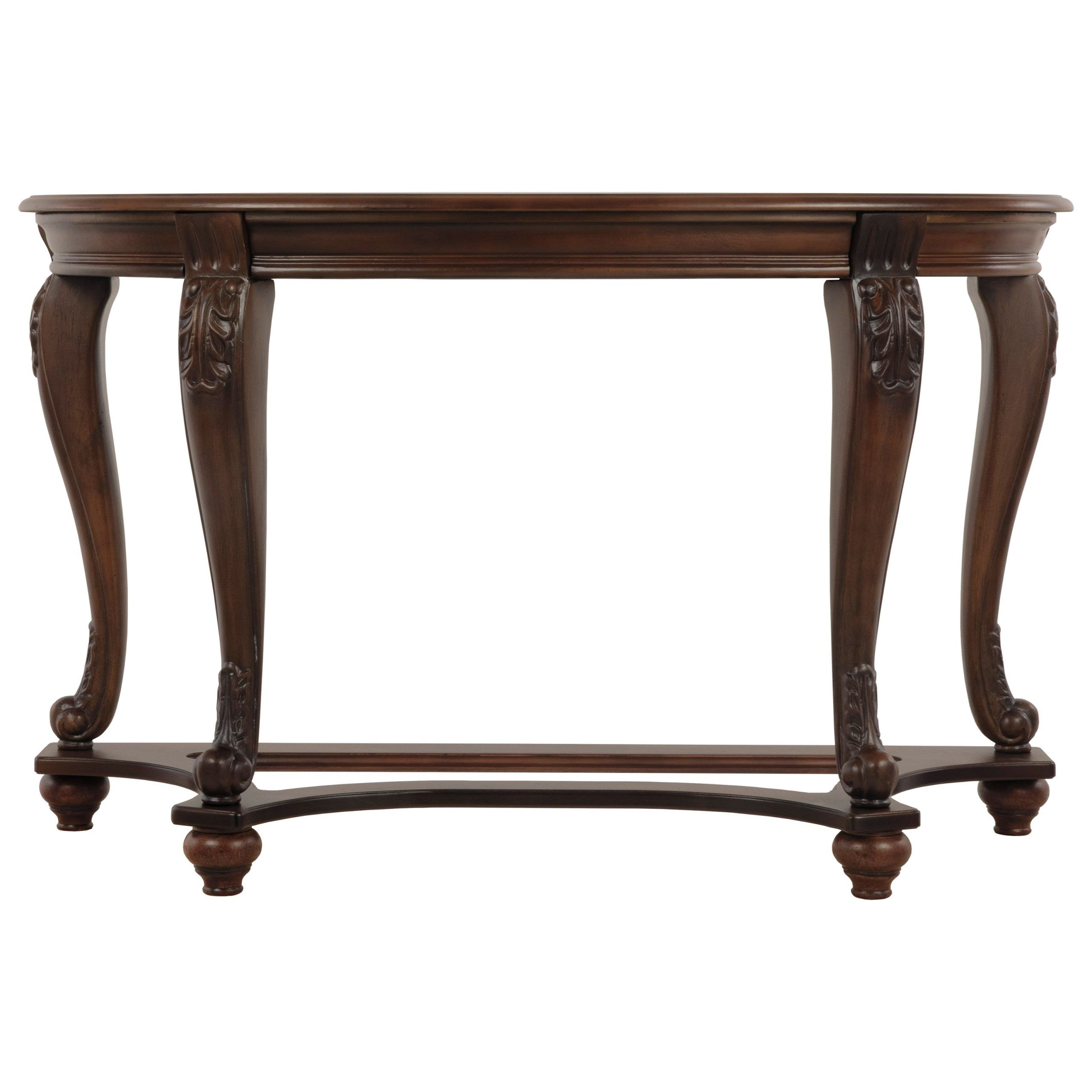 Signature Design By Ashley Norcastle T499-4 Sofa Table With Glass Top ... throughout Norcastle Sofa Table T499-4