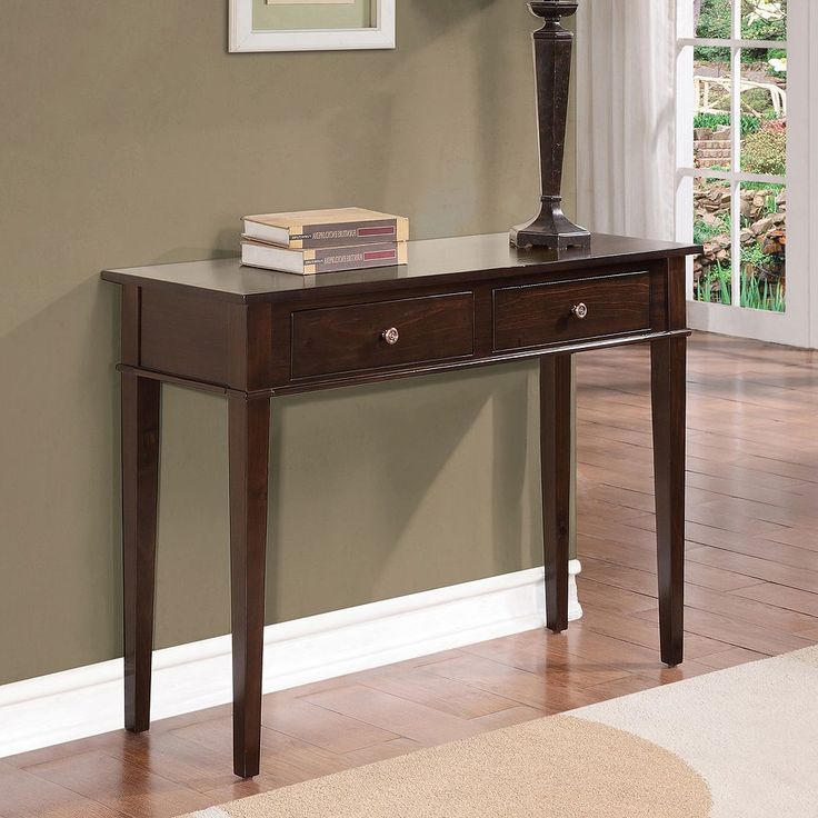 Simpli Home Carlton Console Table | Foyer Wall Decor, Coaster Furniture, Wood Console Table for Carlton Console Sofa Table