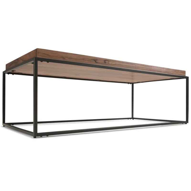 Simpli Home Carter Solid Acacia Wood And Metal 47 Inch Wide ... for Simpli Home Garner Industrial 47 &amp;quot; Metal Tray Top Console Table In Black