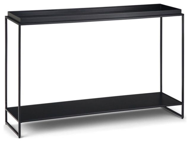 Simpli Home Garner Industrial 47 &amp;quot; Metal Tray Top Console Table In ... for Simpli Home Garner Industrial 47 &amp;quot; Metal Tray Top Console Table In Black