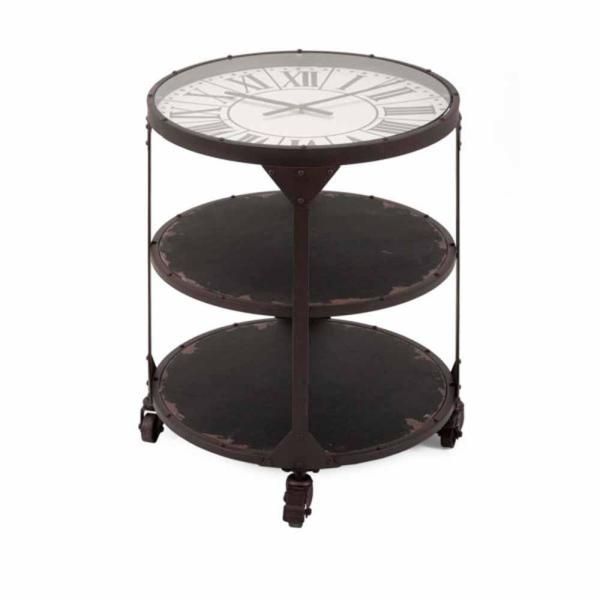 Simpli Home Monet Industrial 24 In. Wide Metal 2-Piece Nesting Table In ... intended for Creating Functional Beauty with Black Metal Furniture Pieces