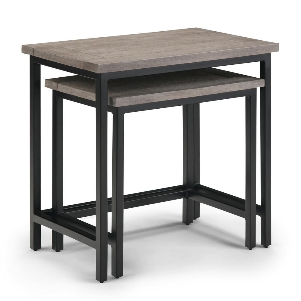 Simpli Home Skyler Birch Nesting 2 Pc Side Table-3Axcsky-06Bi - The ... within Creating Functional Beauty with Black Metal Furniture Pieces