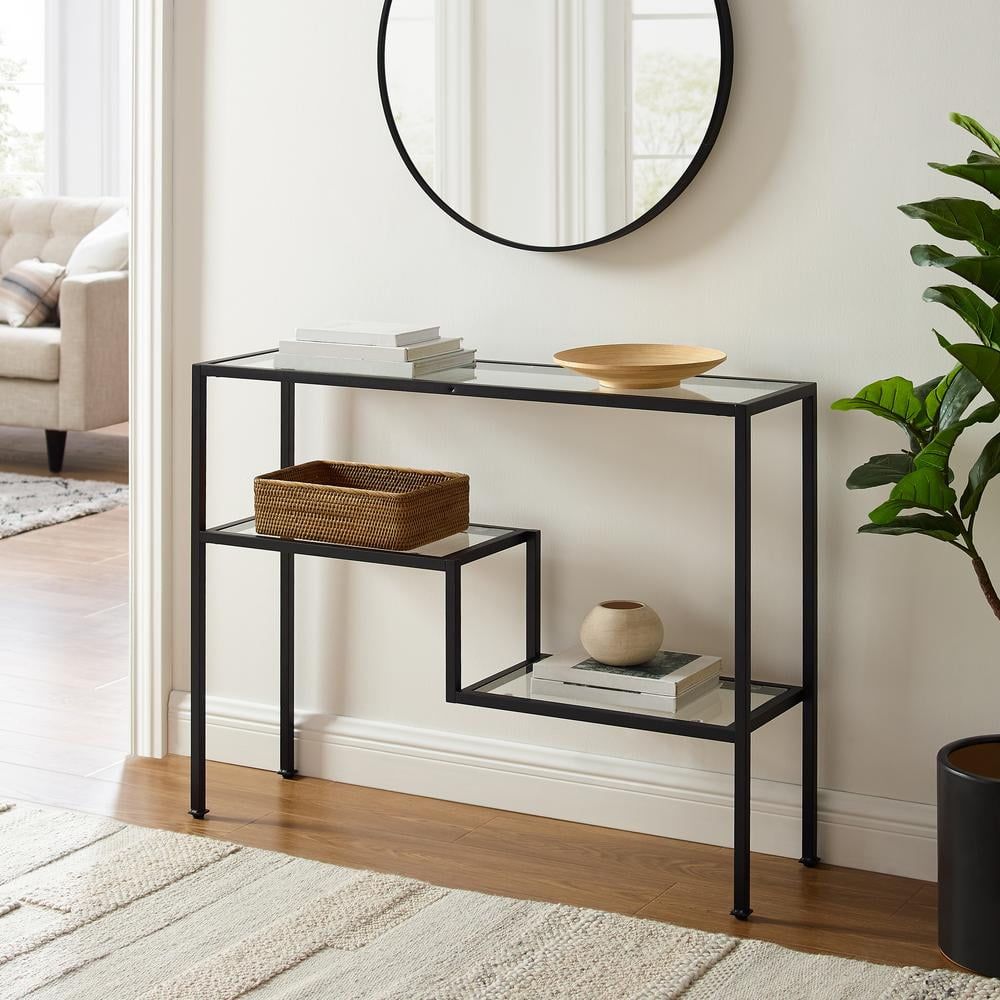 Sloane Console Table Matte Black - Walmart.com regarding The art of minimalist sophistication in modern living spaces
