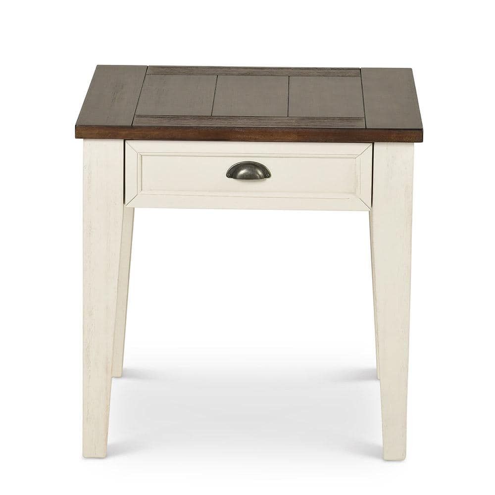 Steve Silver Company Cayla End Dark Oak And White Table Dark Cy100Ekw ... in Cayla Sofa Table Dark Oak/White