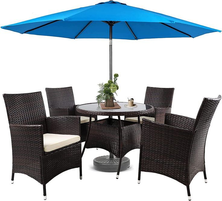 Suncrown 5 Piece Outdoor Dining Set within Understanding the durability and weather resistance of Navy Gloss finishes