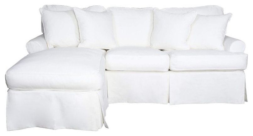 Sunset Trading Horizon Cotton Slipcover Reversible Chaise Sleeper Sofa ... throughout Exploring the durability factors in cotton slipcover upholstery