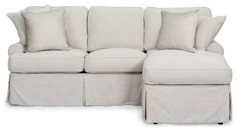 Sunset Trading Horizon Fabric Slipcover Reversible Chaise Sleeper Sofa ... intended for Sunset Trading Horizon Cotton Slipcover Reversible Chaise Sleeper Sofa In White
