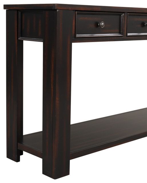 Tateus Solid Pine Wood Console Table Entryway Table With Drawers And ... with regard to The TATEUS Retro Console Table A Versatile Home Addition